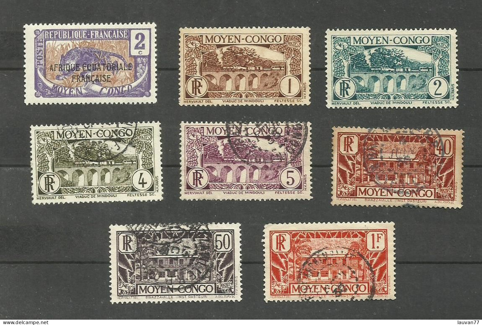 CONGO N°73, 113 à 116, 122, 124, 128 Cote 4.20€ - Used Stamps