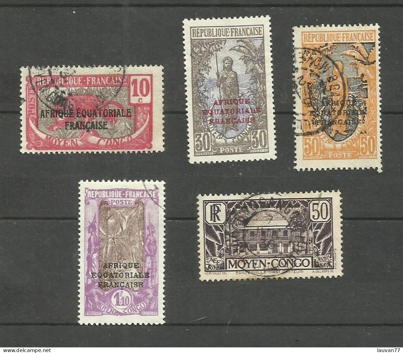 CONGO N°93, 96, 98, 99A, 124 Cote 6.10€ - Usados