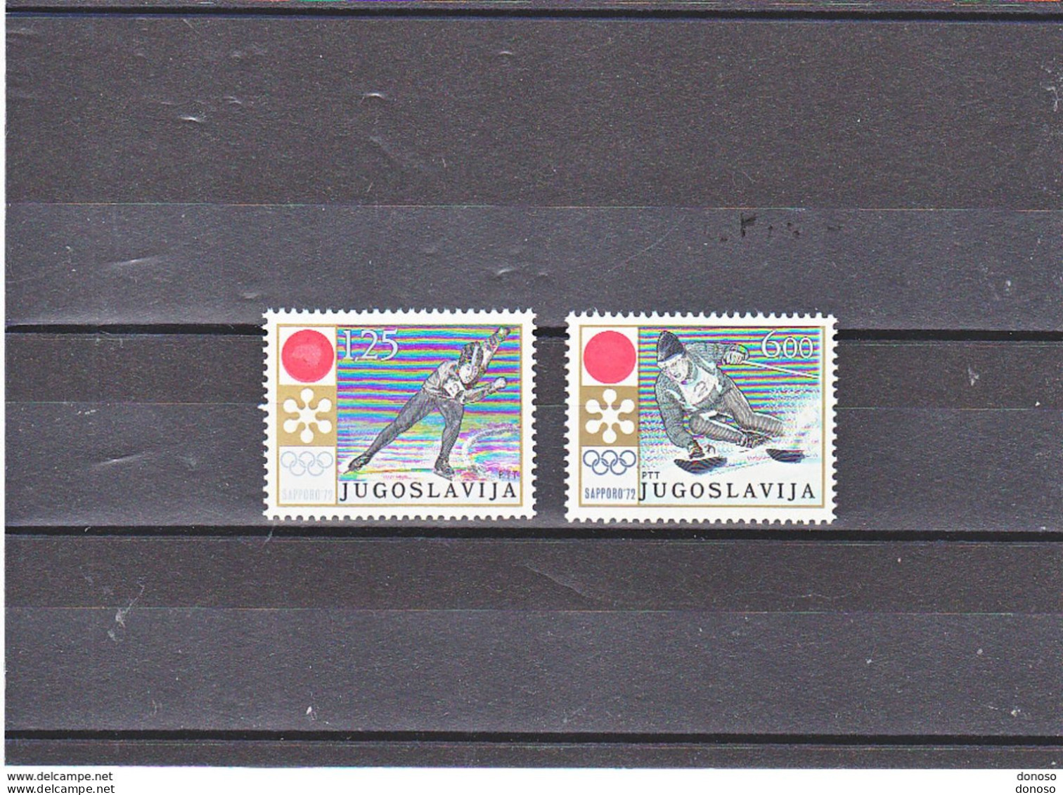 YOUGOSLAVIE 1972 Jeux Olympiques De Sapporo, Patinage, Ski Yvert 1331-1332, Michel 1447-1448 NEUF** MNH Cote 3,50 Euros - Nuevos