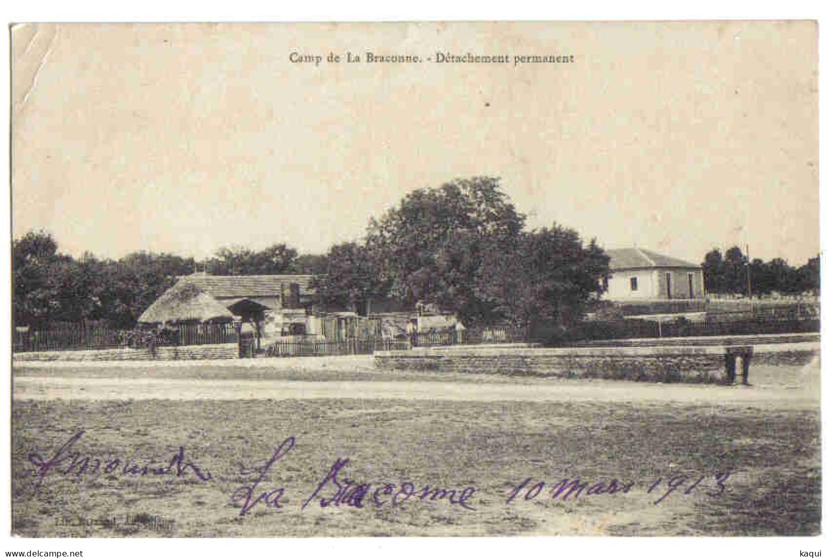 MILITARIA - CHARENTE - Camp De La Braconne - Détachement Permanent - Lib. Barraud - Barracks