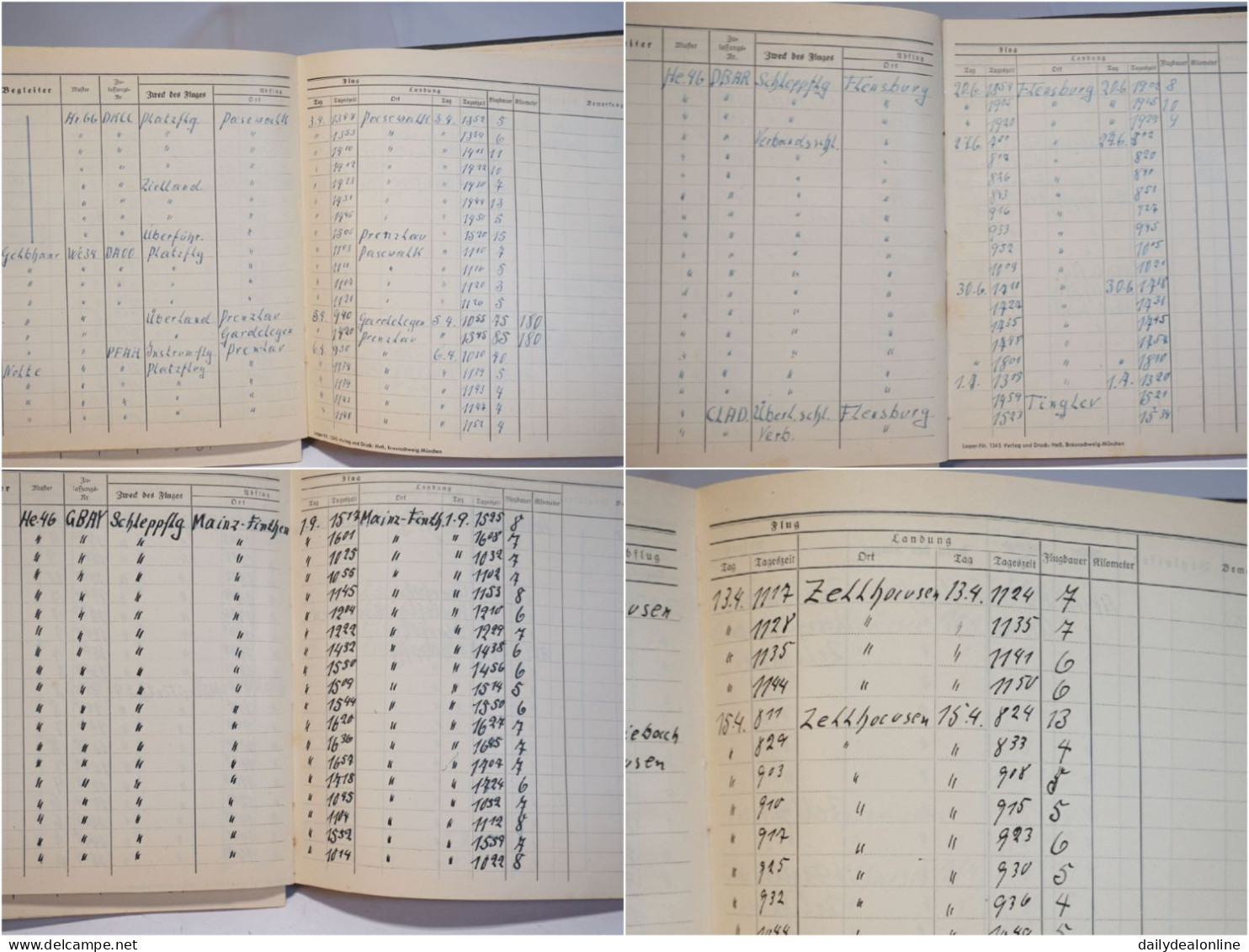 Flugbuch 2. WK WW2 1939-1942 Gotha Go 145 Arado Ar 66 Messerschmitt Bf 109 He46