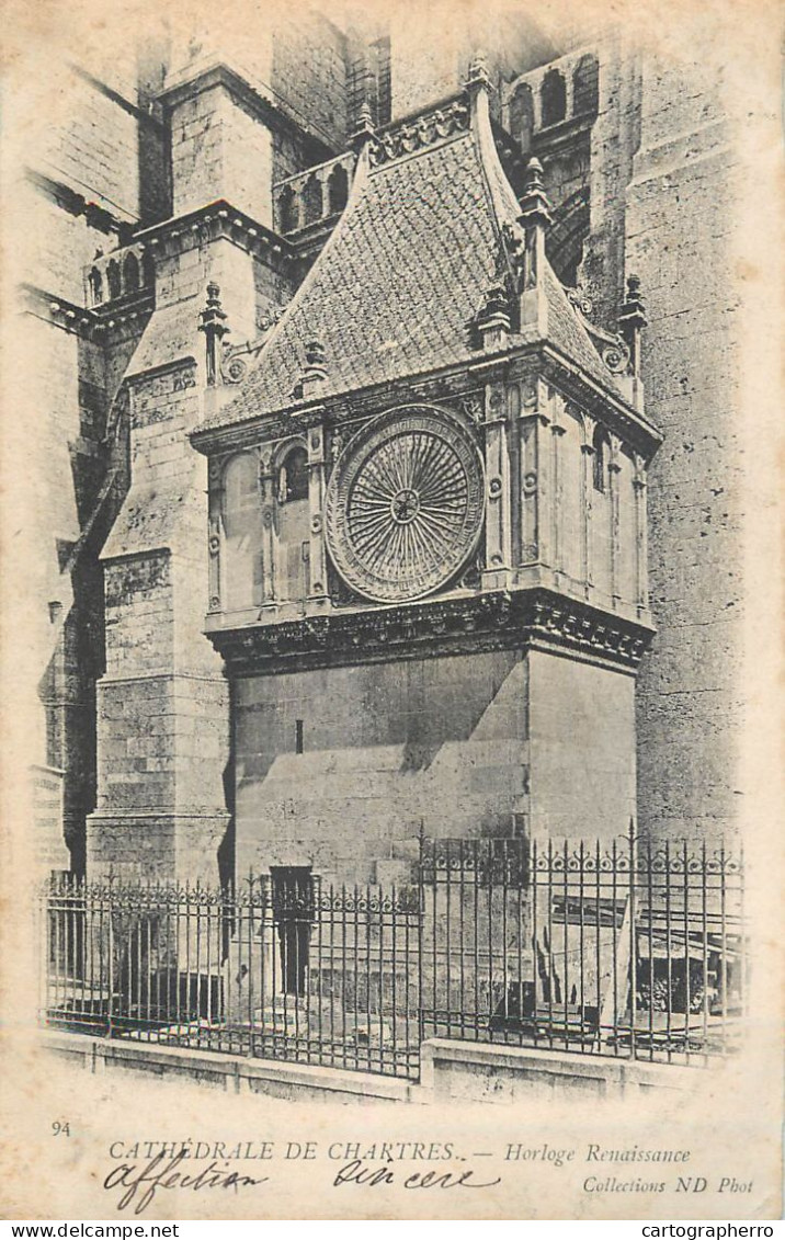 Chartres Cathedrale L'Horloge Cpa 1903 - Chartres