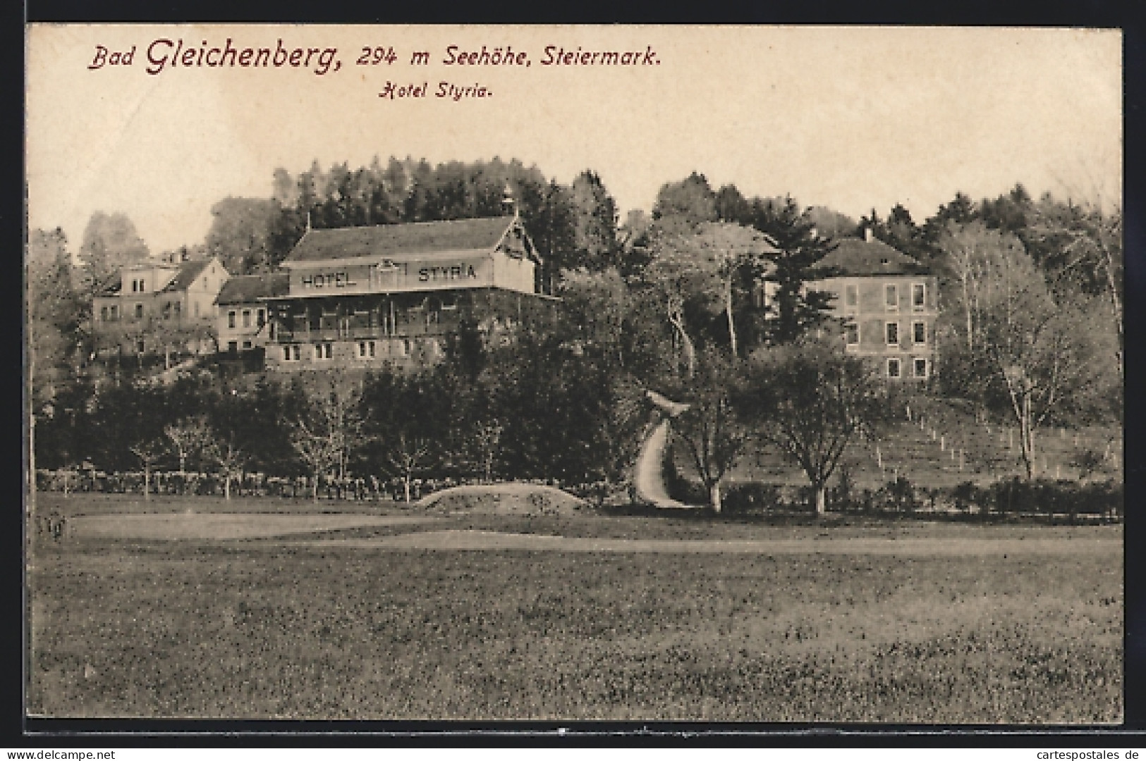 AK Bad Gleichenberg, Panorama Mit Hotel Styria  - Sonstige & Ohne Zuordnung