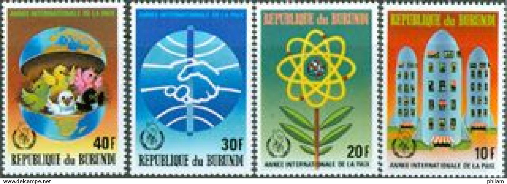 BURUNDI 1987 - Année De La Paix - 4 V. - Nuevos