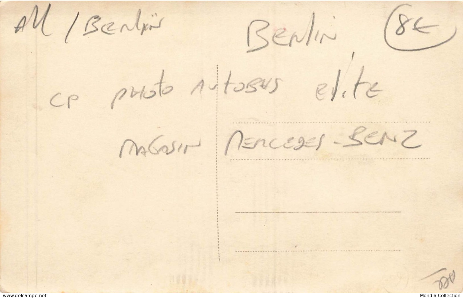 MIKIBP11-029- ALLEMAGNE BERLIN CARTE PHOTO AUTOBUS ELITE MAGASIN MERCEDES BENZ - Other & Unclassified