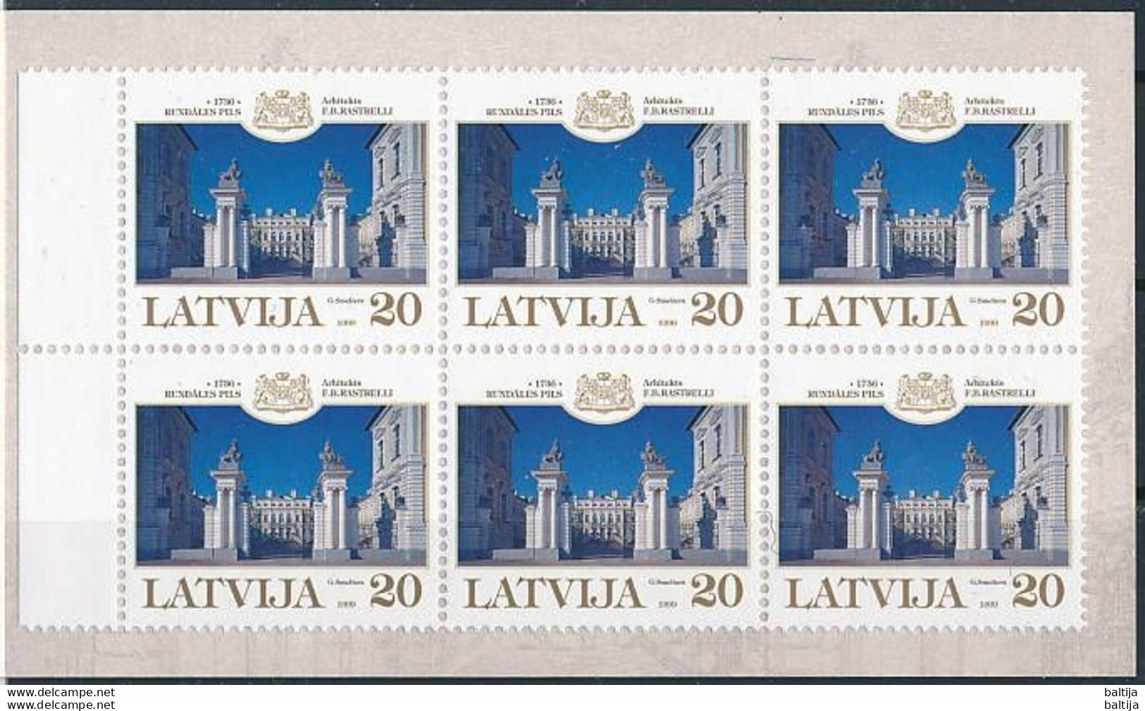 Latvia, Mi 510 ** MNH, Markenheft, Booklet / Rundāle Palace, Architect Rastrelli - Schlösser U. Burgen