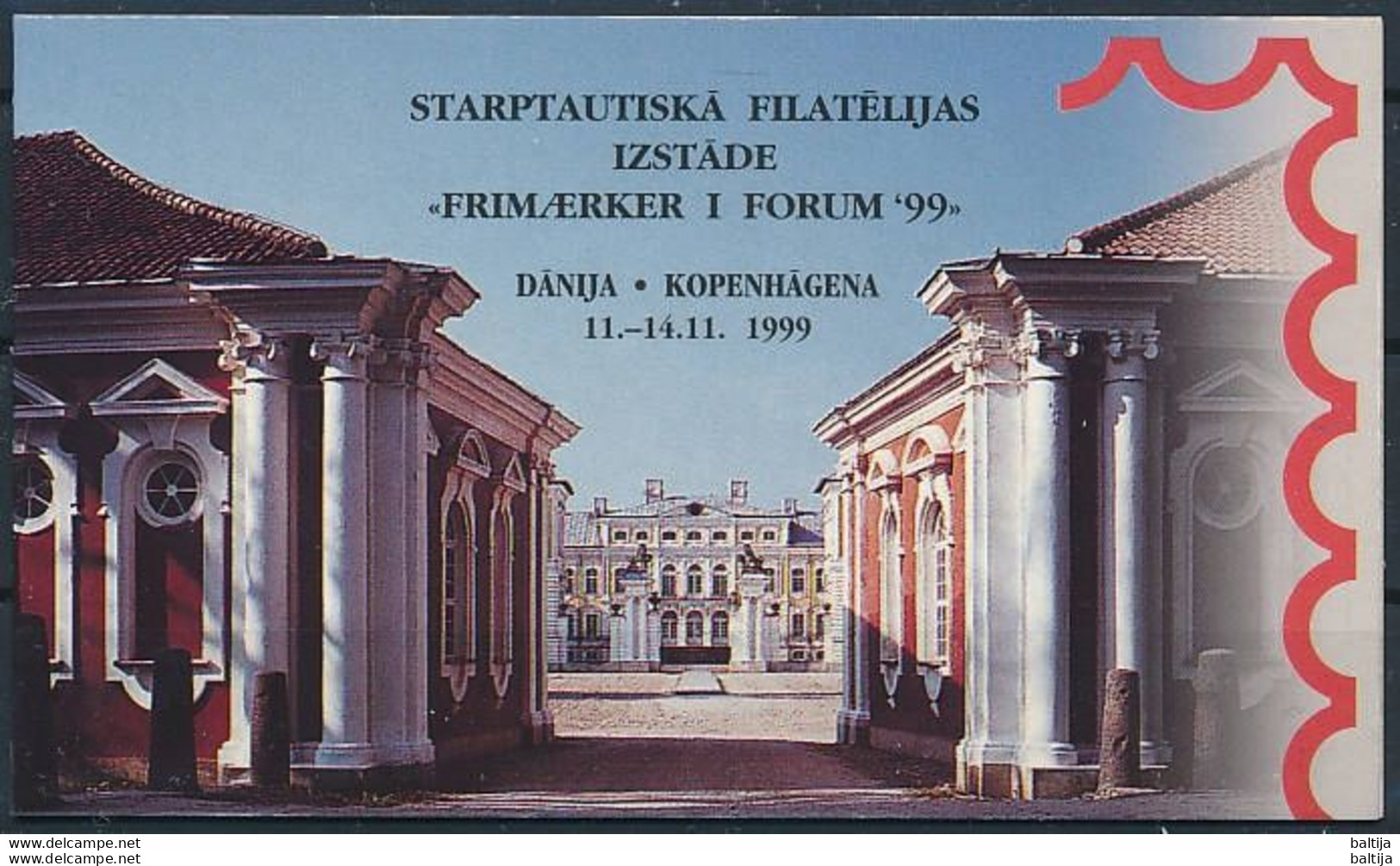 Latvia, Mi 510 ** MNH, Markenheft, Booklet / Rundāle Palace, Architect Rastrelli - Schlösser U. Burgen