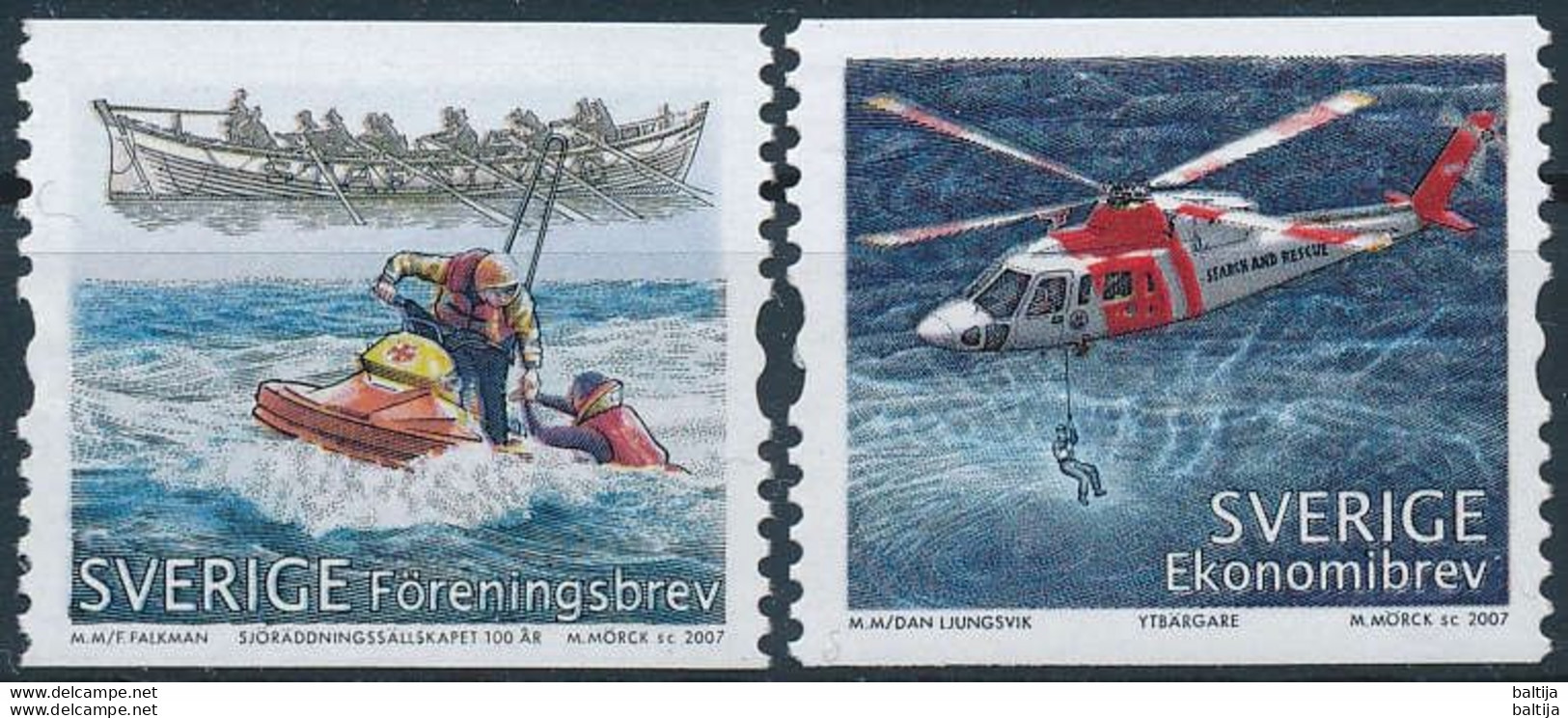 Mi 2575-76 C ** MNH / Air-sea Rescue, Search And Rescue, Water Scooter, Helicopter - Neufs