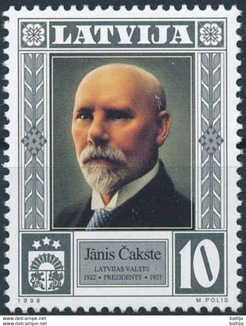 Mi 489 ** MNH / 1st Latvian President Jānis Čakste / Head Of State - Letland