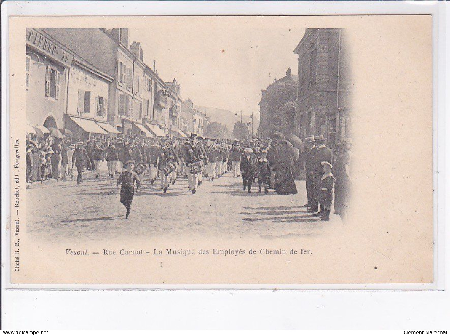 VESOUL: Rue Carnot, La Musique Des Employés De Chemin De Fer - Très Bon état - Vesoul