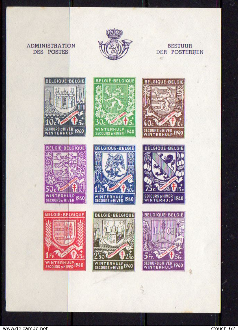 Belgique 1941-42, Jeu De 4  Blocs-feuillets Neufs, 14-10-15-16-- Cote 103 € - 1924-1960