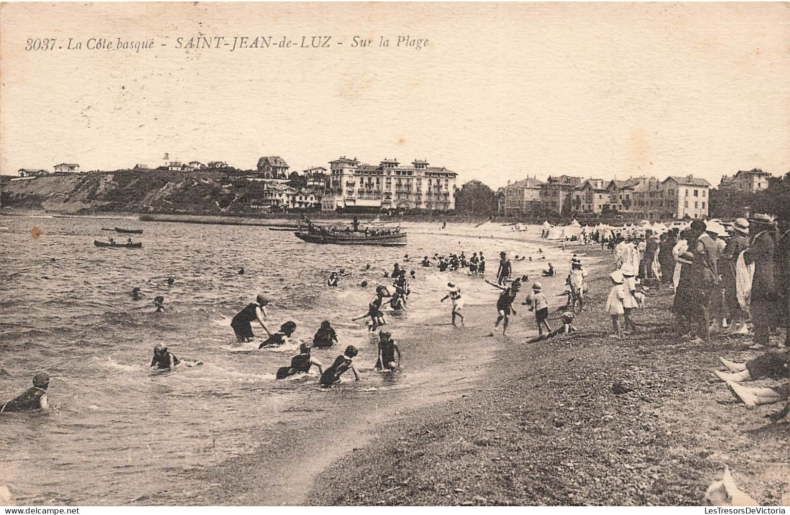 FRANCE - Saint Jean De Luz - Sur La Plage - Animé - Carte Postale Ancienne - Saint Jean De Luz