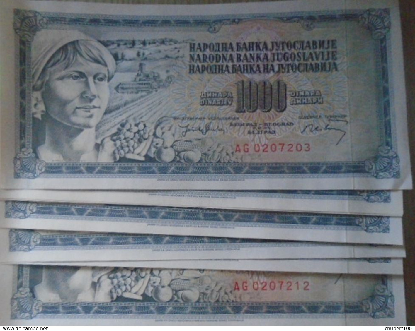 YUGOSLAVIA,  P 86 ,  1000 Dinara , 1974, UNC  Neuf, 10 X - Yugoslavia