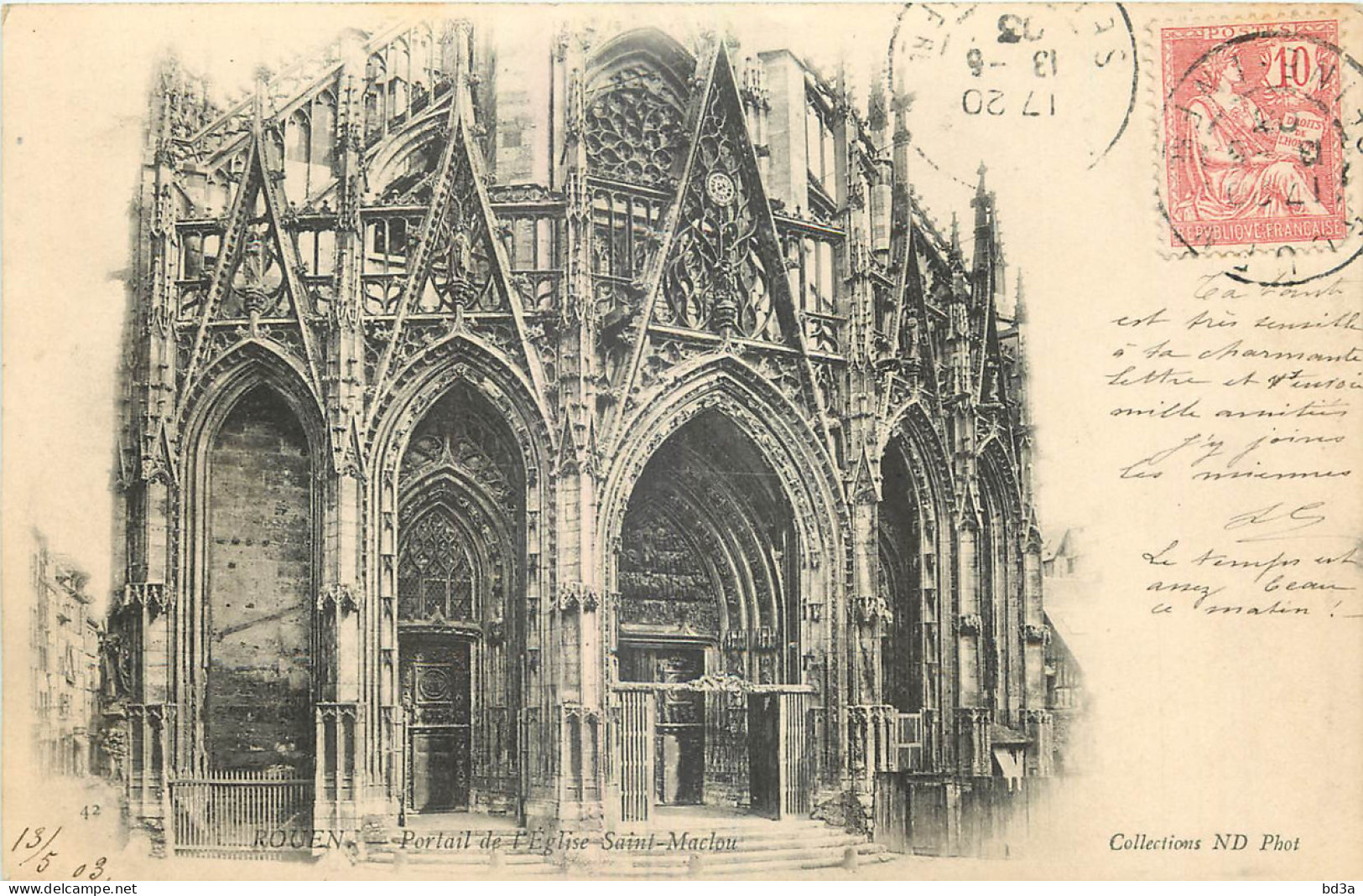 76 - ROUEN - PORTAIL DE L'EGLISE SAINT MACLOU - Rouen