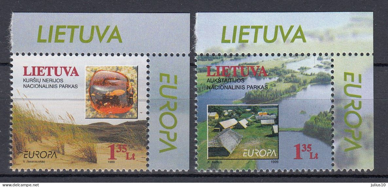 LITHUANIA 1999 Europa Amber Lakes MNH(**) Mi 693-694 #Lt1093 - Lituanie