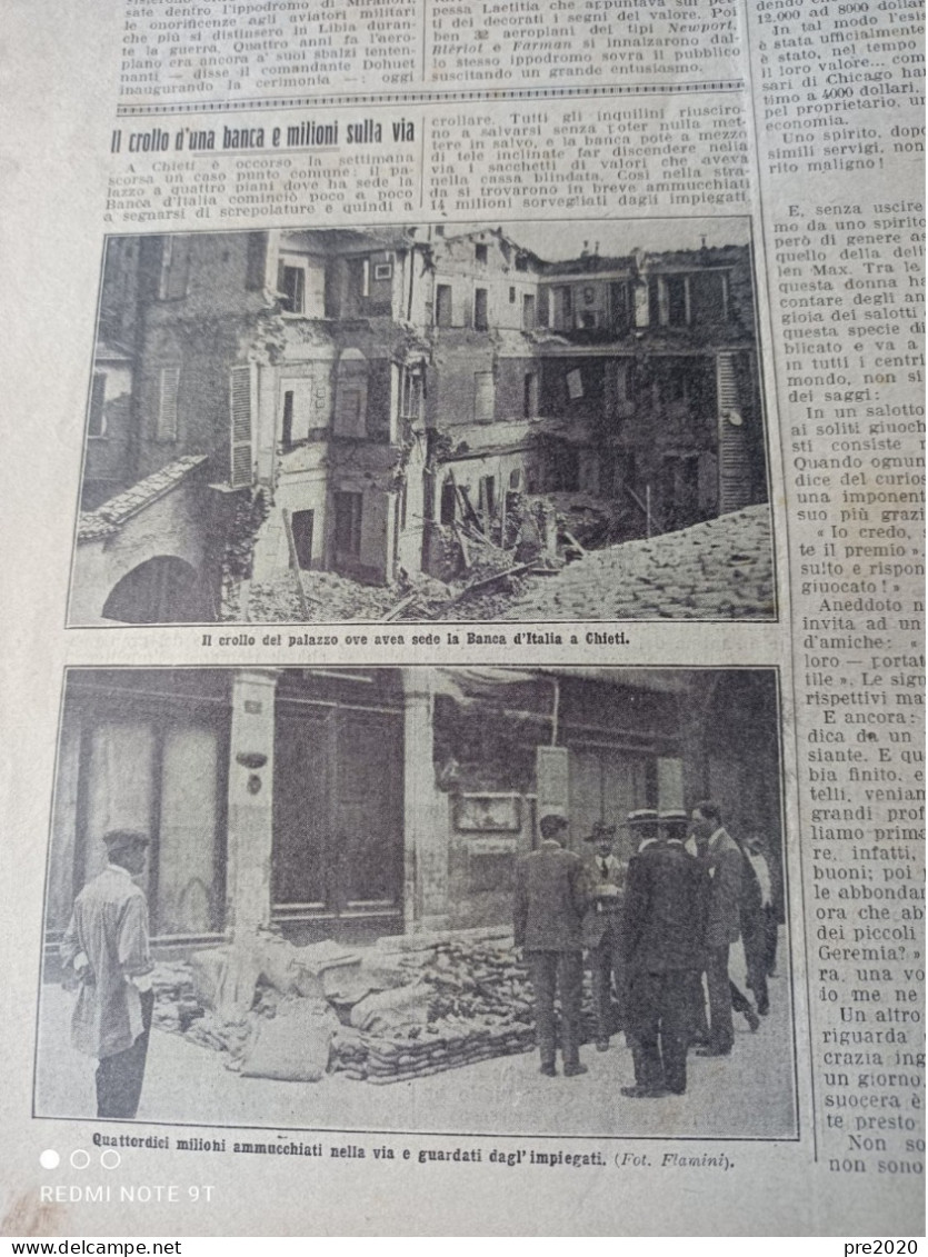 LA DOMENICA DEL CORRIERE 1913 CHIETI TREVENZUOLO MANICOMIO DI COGOLETO - Other & Unclassified