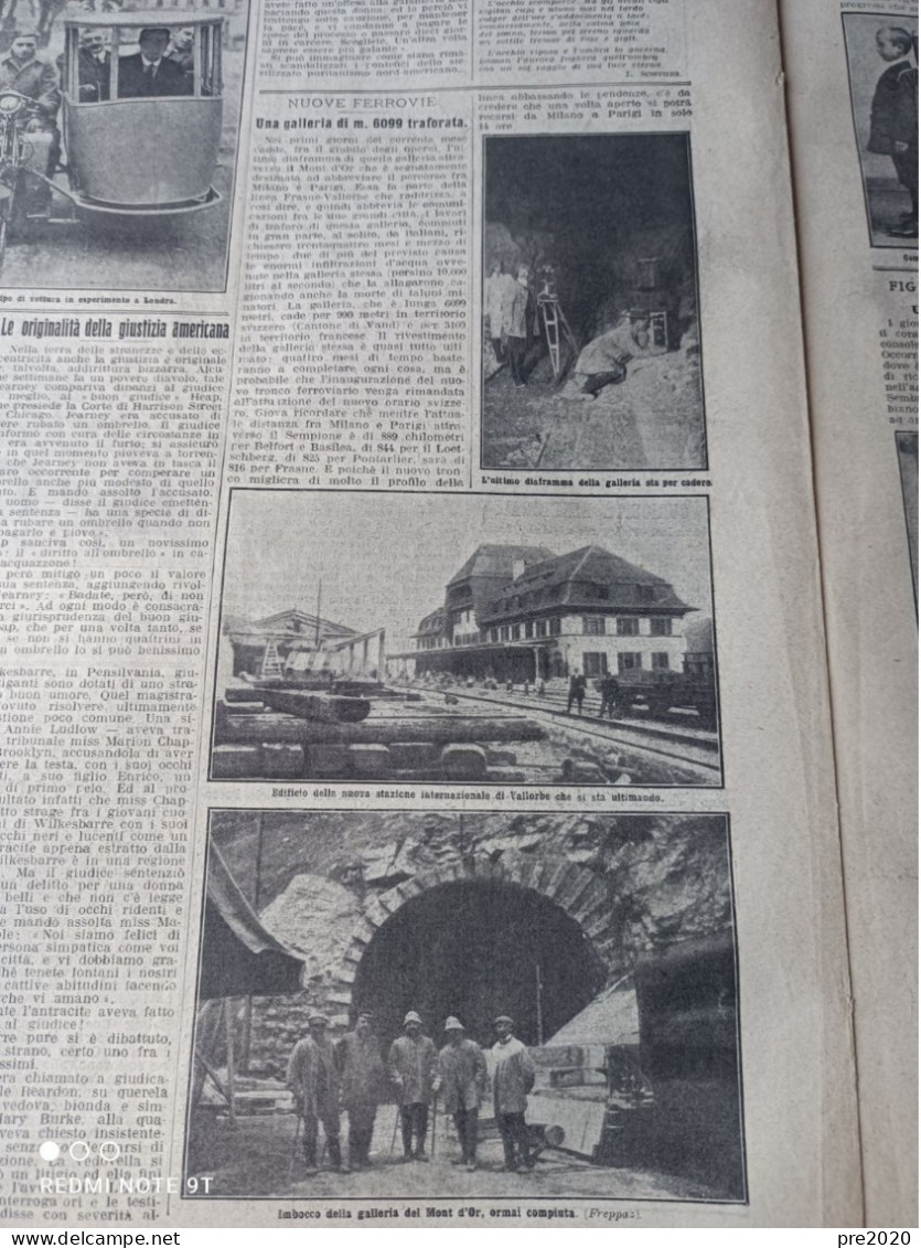 LA DOMENICA DEL CORRIERE 1913 TRANI VALLORBE SVIZZERA - Other & Unclassified