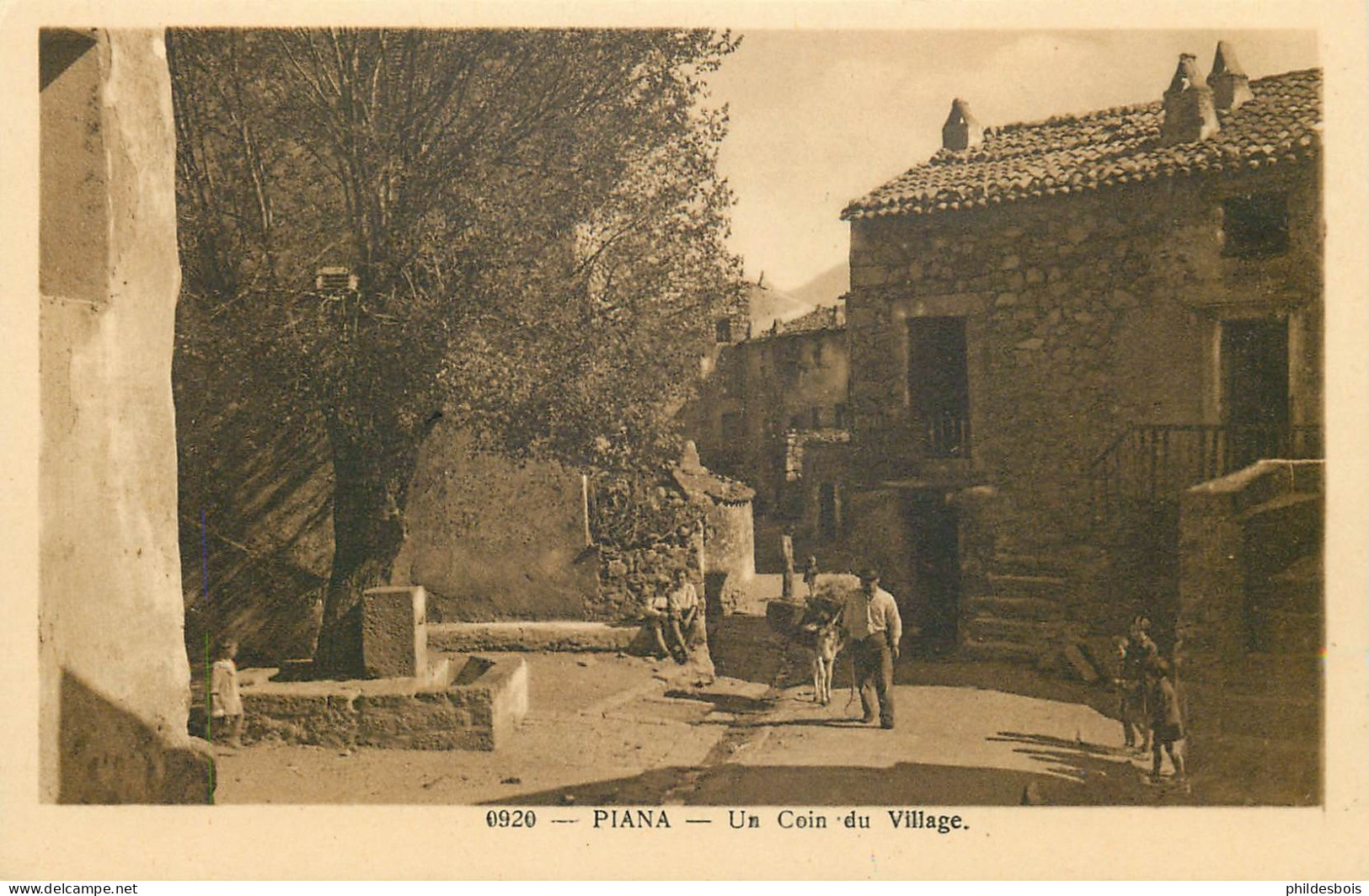 CORSE  PIANA  Un Coin Du Village - Sonstige & Ohne Zuordnung