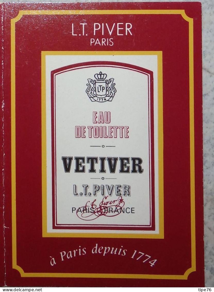 Petit Calendrier De Poche Parfumé 1996  Vetiver L.T. Piver Coiffeur Coiffure  Balleroy Calvados - Small : 1991-00