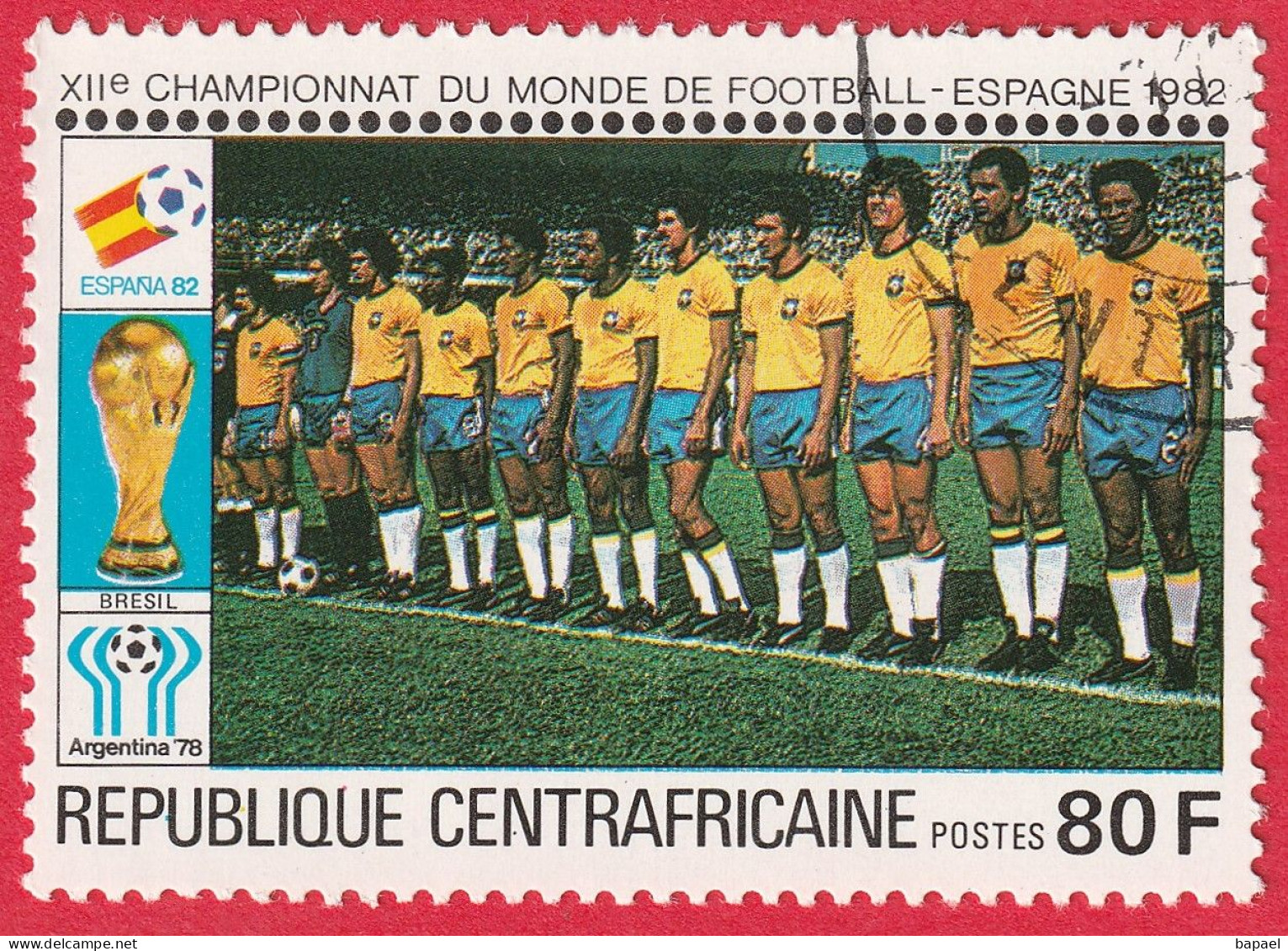 N° Yvert&Tellier 435 à 444 - Rép. Centrafricaine (1981) (Oblit - Gomme Intacte) - ''Espana82'' Coupe Monde Football (1)