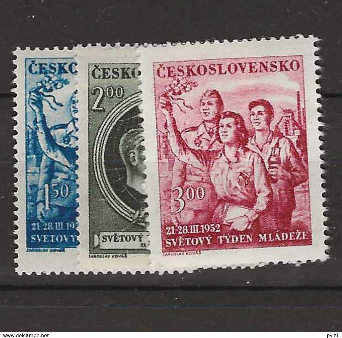 1952 MNH Tschechoslowakei, Mi 712-14 Postfris** - Ungebraucht