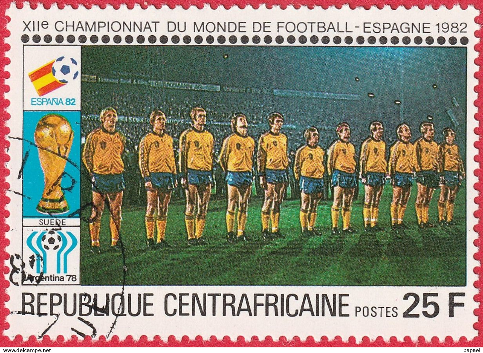 N° Yvert&Tellier 435 à 444 - Rép. Centrafricaine (1981) (Oblit - Gomme Intacte) - ''Espana82'' Coupe Monde Football (2) - Central African Republic