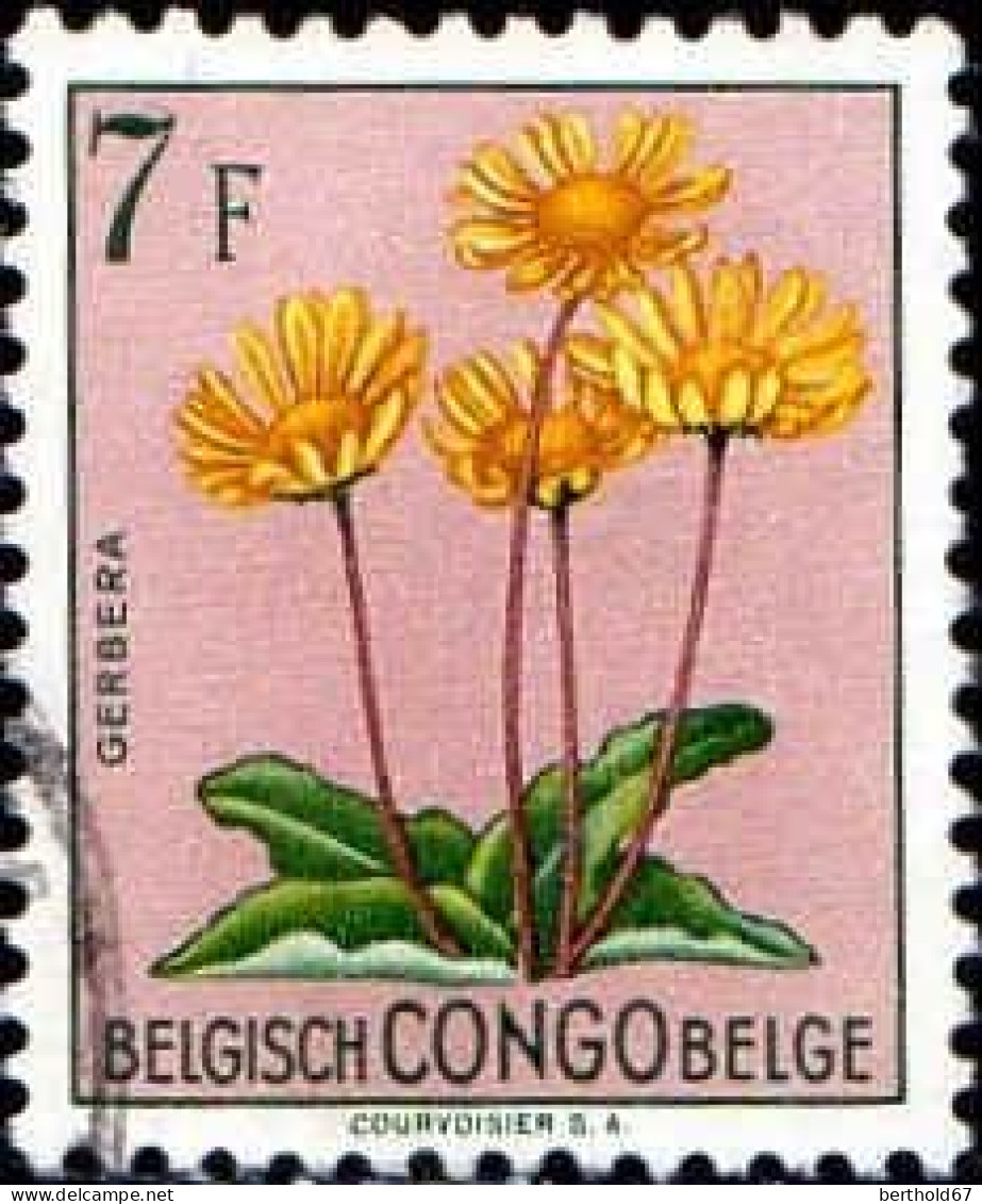 Congo Belge Poste Obl Yv:318 Mi:311 Gerbera (cachet Rond) - Other & Unclassified