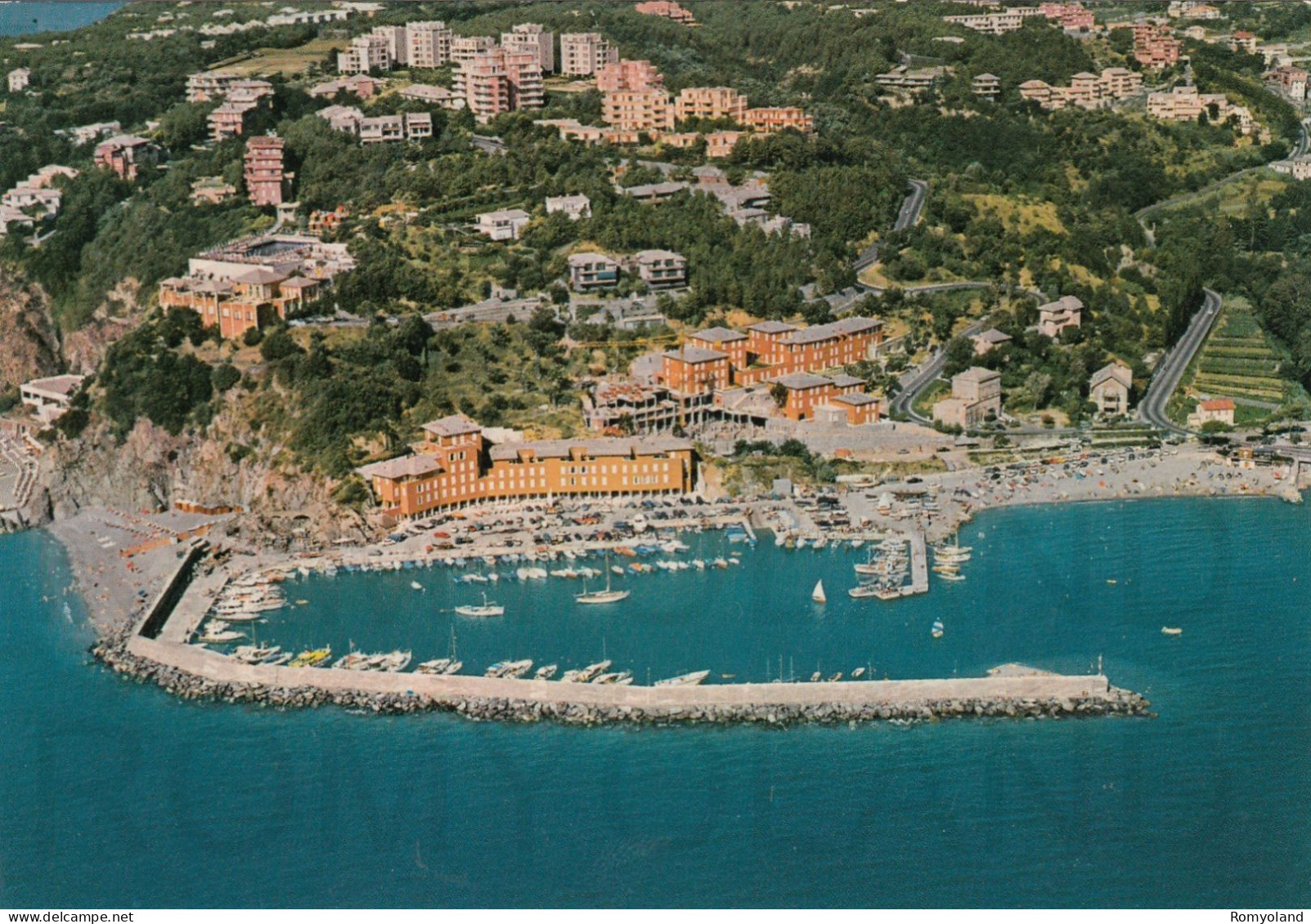 CARTOLINA  C14 ARENZANO,GENOVA,LIGURIA-VEDUTA AEREA DI PUNTA S.MARTINO-MARE,ESTATE,VACANZA,BELLA ITALIA,VIAGGIATA 1972 - Brindisi