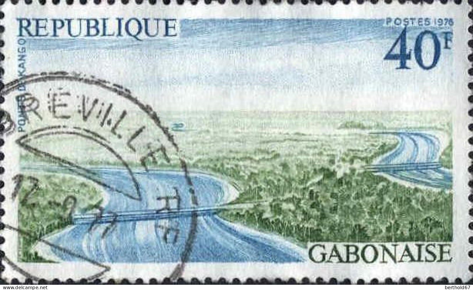 Gabon (Rep) Poste Obl Yv: 354 Mi 580 Pont De Kango (TB Cachet Rond) - Brücken