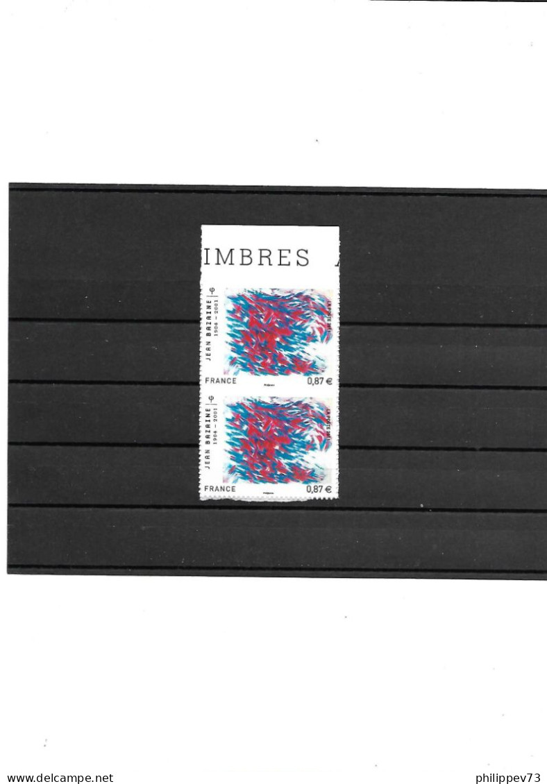 TP Autoadhésif  Jean Bazaine N° 550 X 2  Année 2011 N** - Unused Stamps