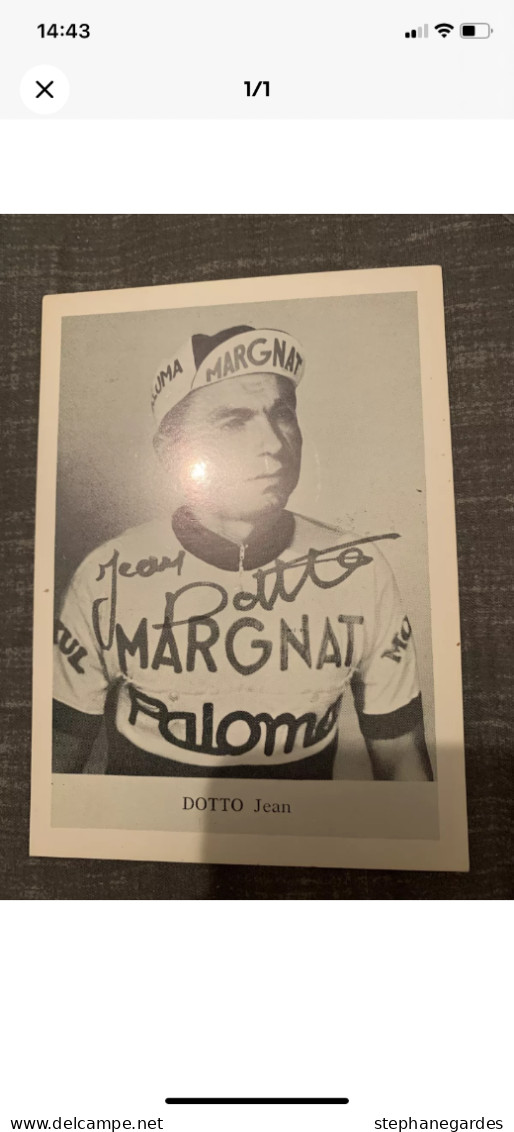 SPORT  CYCLISME  JEAN DOTTO AVEC AUTOGRAPHE Margnat Paloma - Cycling