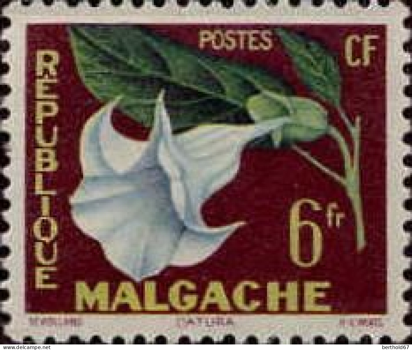 Madagascar (Rep) Poste N** Yv: 336 Mi:440 Datura - Madagaskar (1960-...)