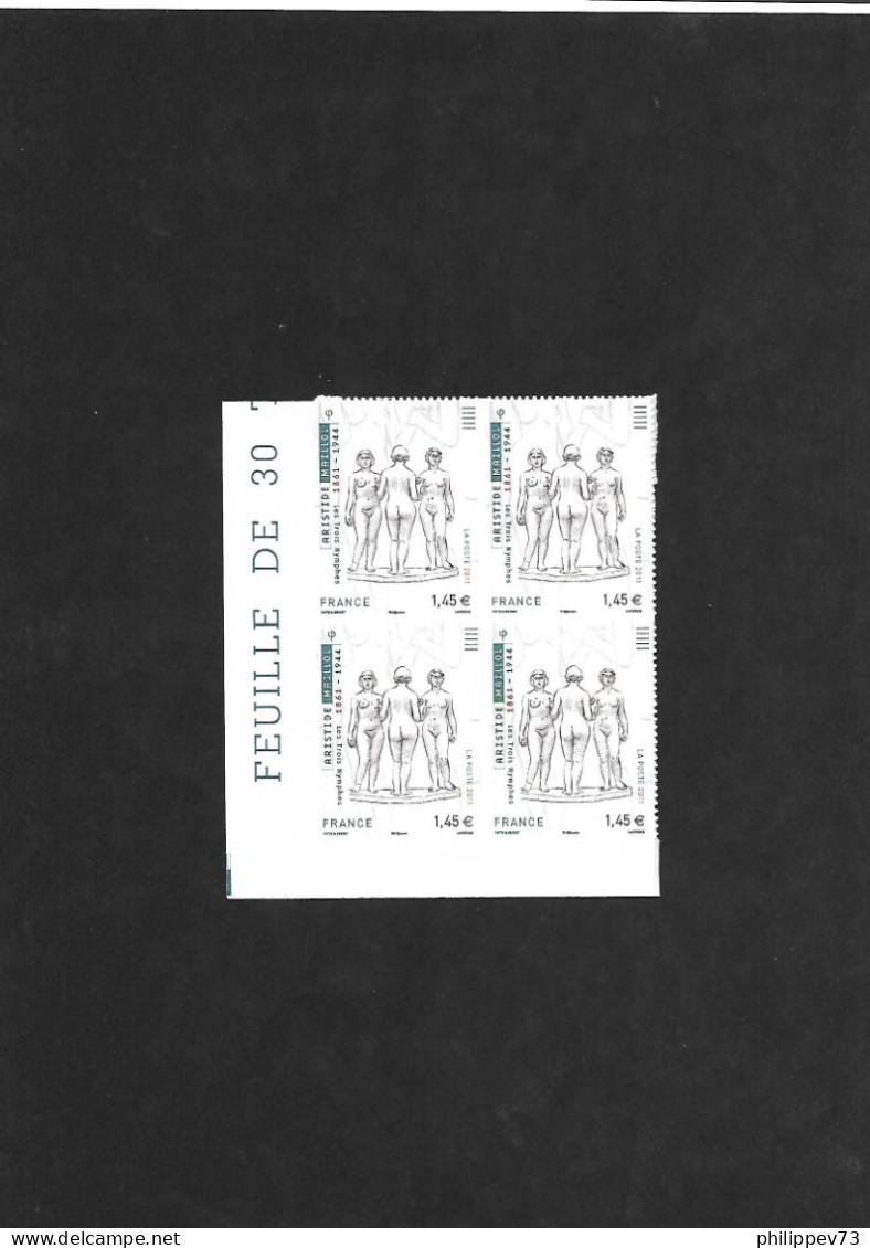 TP Autoadhésif Sculture D'Aristide Maillol N° 634 X4  Année 2011 N** - Unused Stamps