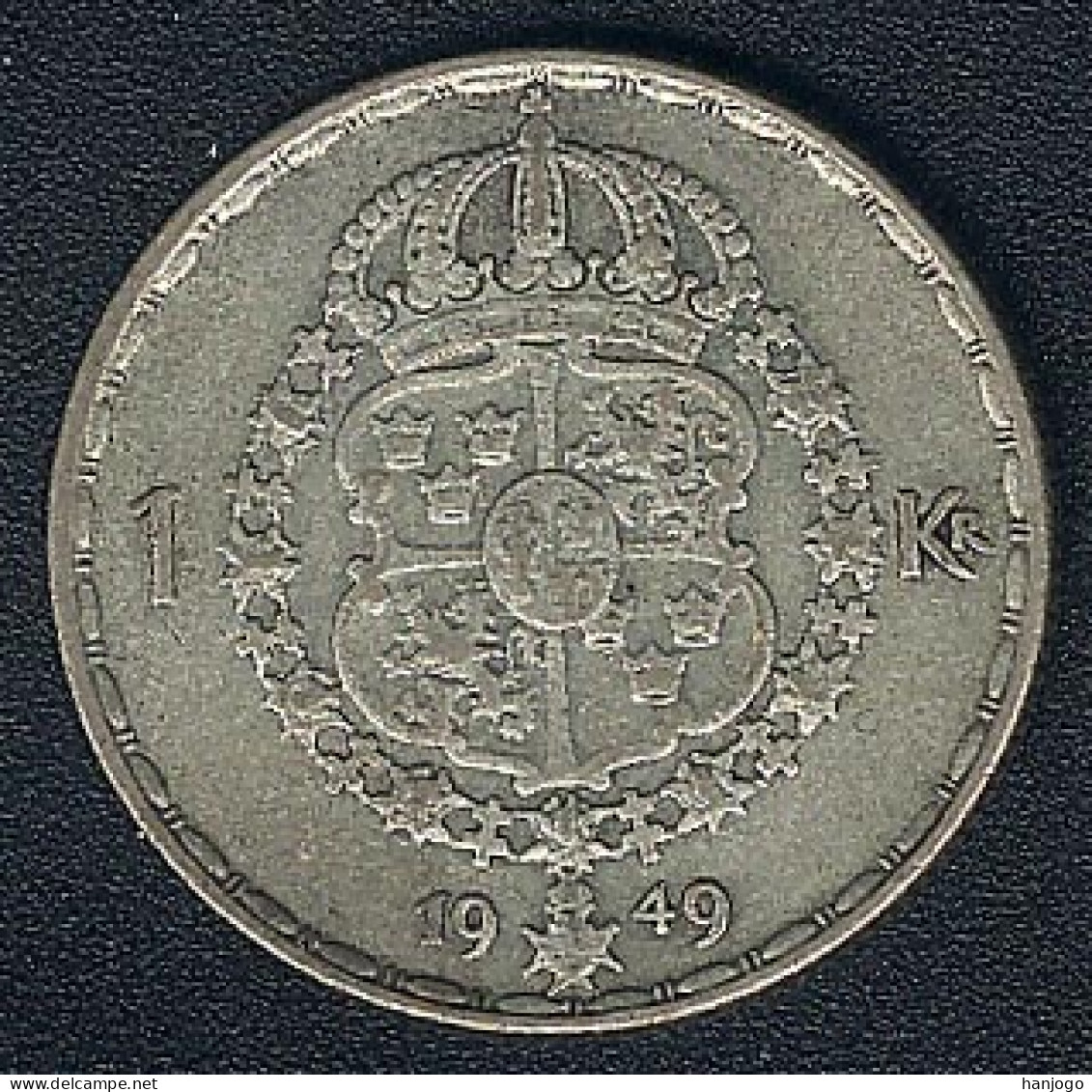 Schweden, 1 Krona 1949, Silber - Suède