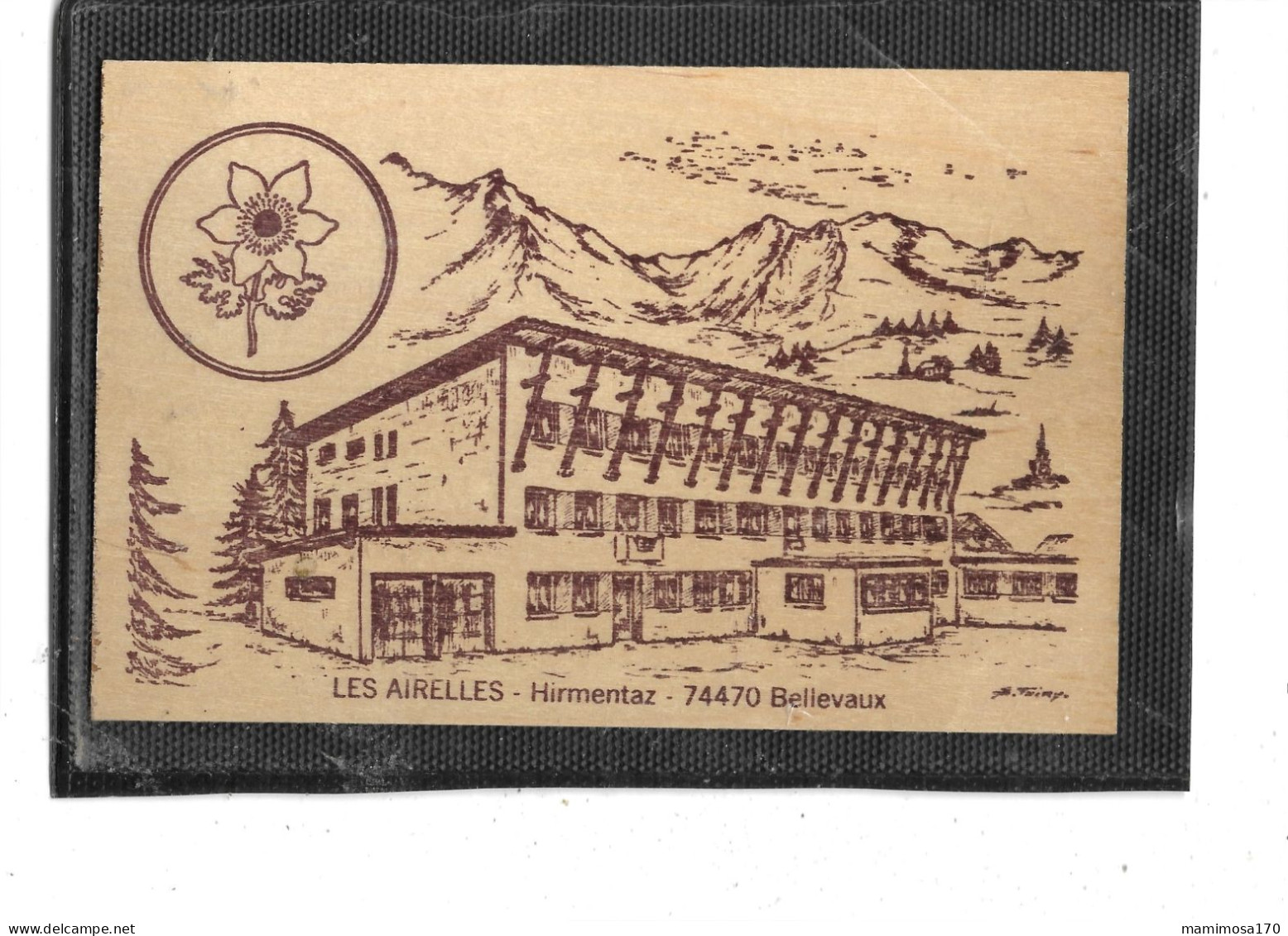 74- BELLEVAUX- *LES AIRELLES-Hirmentaz- Carte Matiere BOIS-Une Vue Des HOTELS - Bellevaux