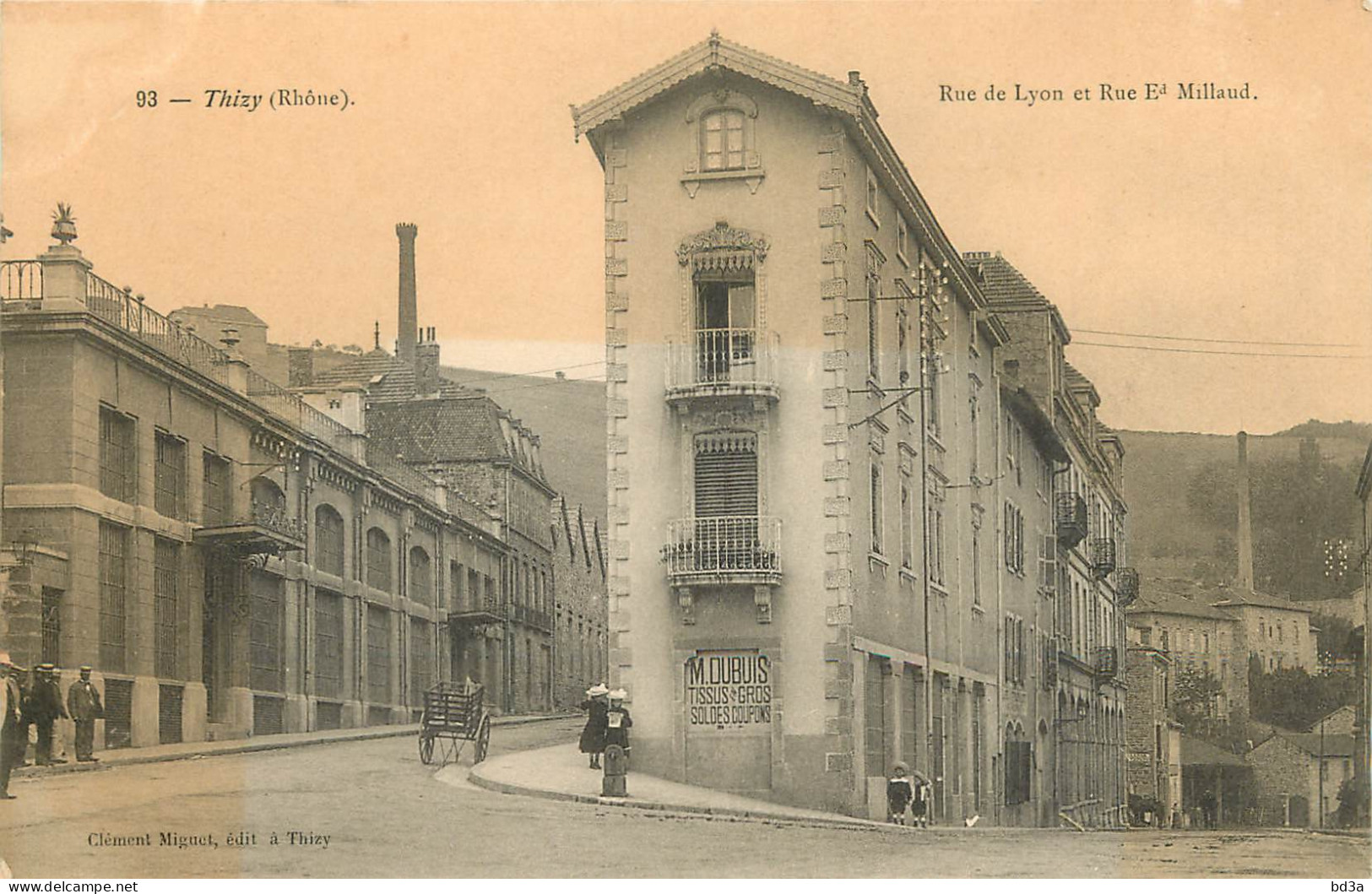 69 - THIZY - RUE DE LYON ET RUE MILLAUD - Thizy