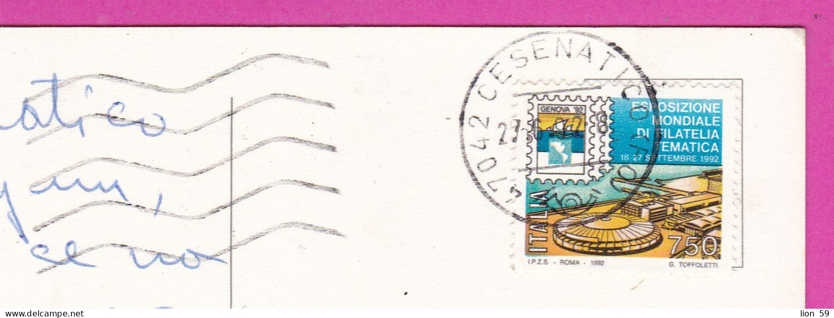 294049 / Italy - CESENATICO 4 View Woman Pin-up PC 1992 USED - 750 L   International Philatelic Exhibition, Genoa '92 - 1991-00: Marcophilia