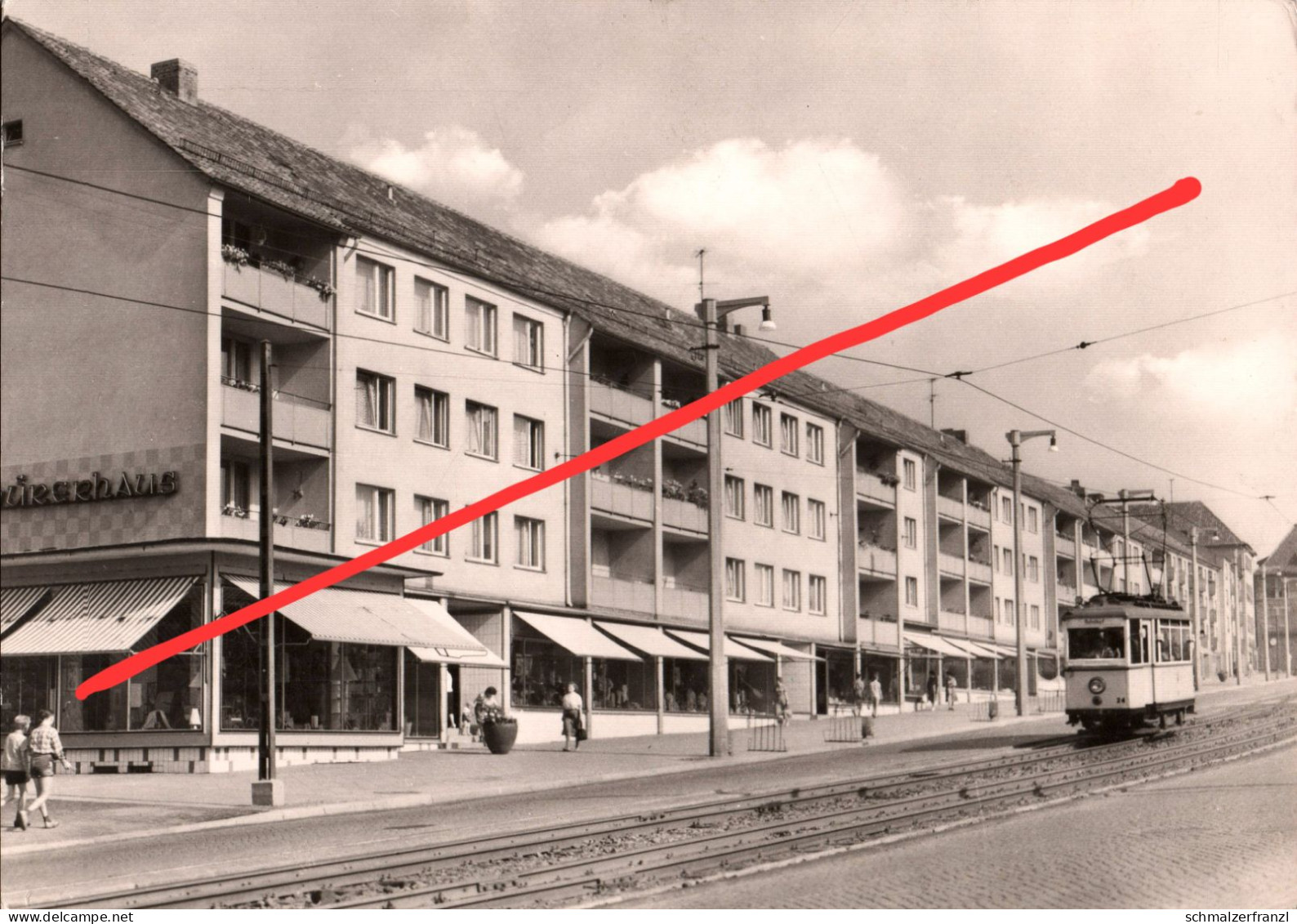 AK Nordhausen Rautenstraße Bürgerhaus Straßenbahn A Markt Weberstraße Jüdenstraße Kornmarkt Neustadtstraße Thüringen DDR - Nordhausen