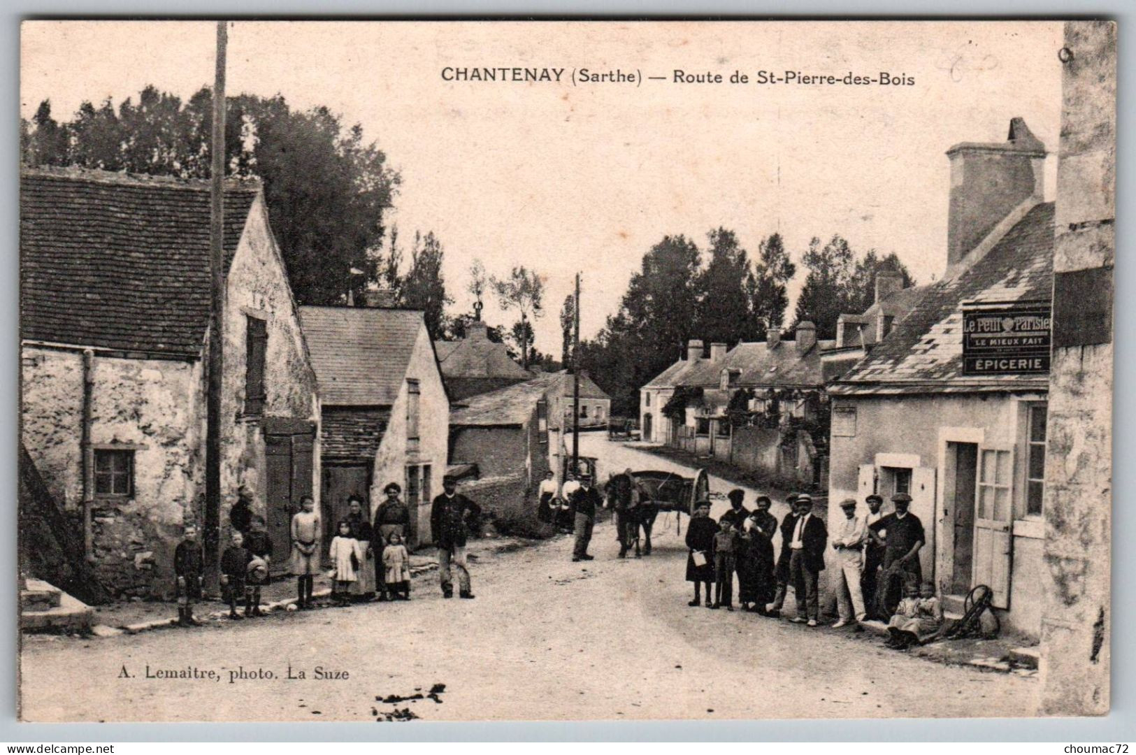 (72) 2830, Chantenay, Lemaitre Photo, Route De St Pierre Des Bois, Epicerie - Autres & Non Classés