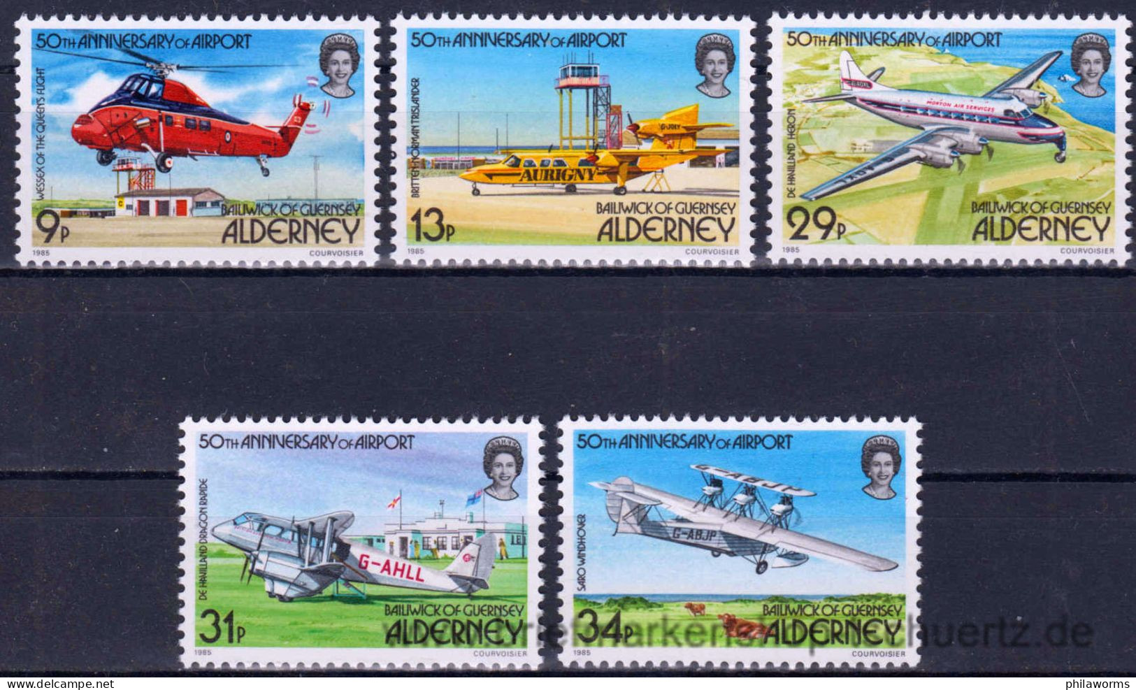 Alderney 1985, Mi. 18-22 ** - Alderney