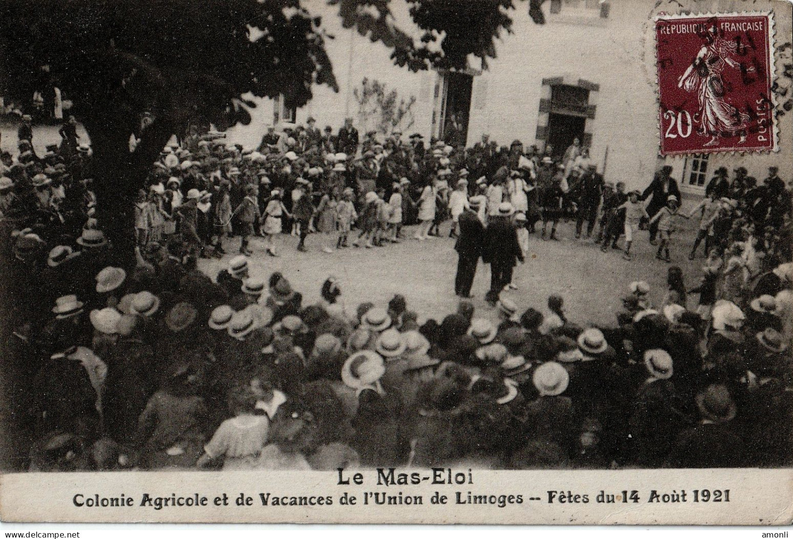 87. HAUTE-VIENNE - L'UNION. Colonie De Vacances Du MAS-ELOI. Fêtes Du 14 Août 1921. La Ronde. - Limoges