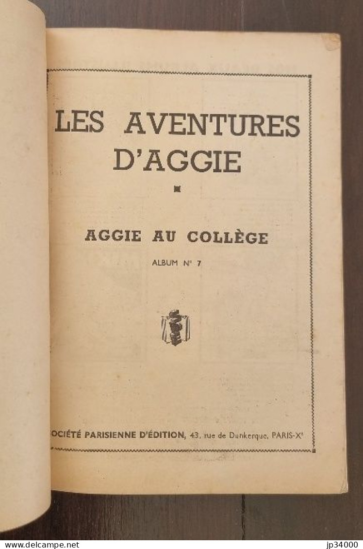 AGGIE Au Collège N°7 Edition Originale 1957 "Jeunesse Joyeuse" Couverture Papier (B) - Aggie