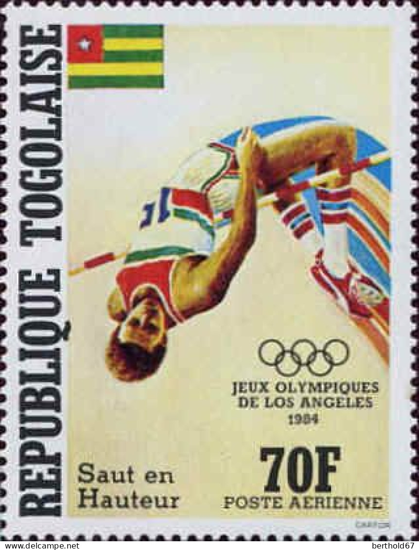 Togo (Rep) Avion N** Yv:502/506 Jeux Olympiques D'été Los Angeles - Togo (1960-...)