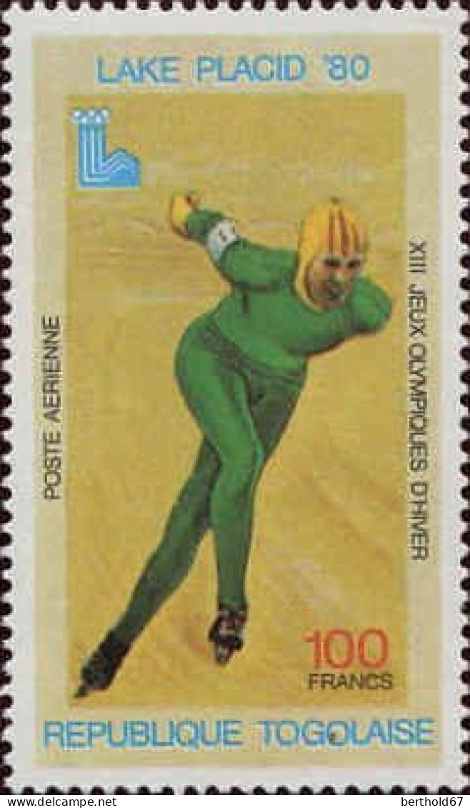 Togo (Rep) Avion N** Yv:412/414 Jeux Olympiques D'hiver Lake Placid - Togo (1960-...)