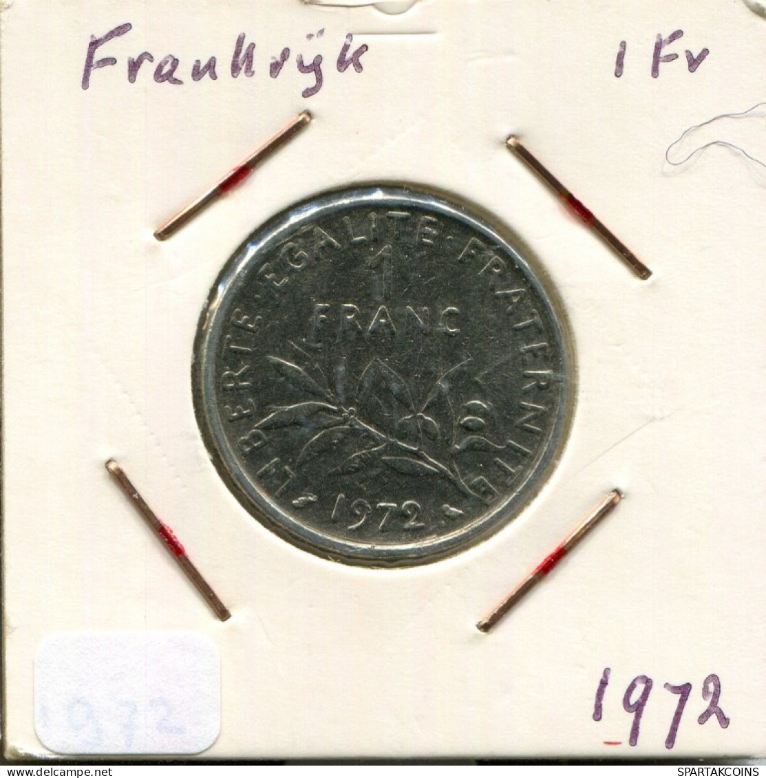 1 FRANC 1972 FRANCIA FRANCE Moneda #AM569.E.A - 1 Franc