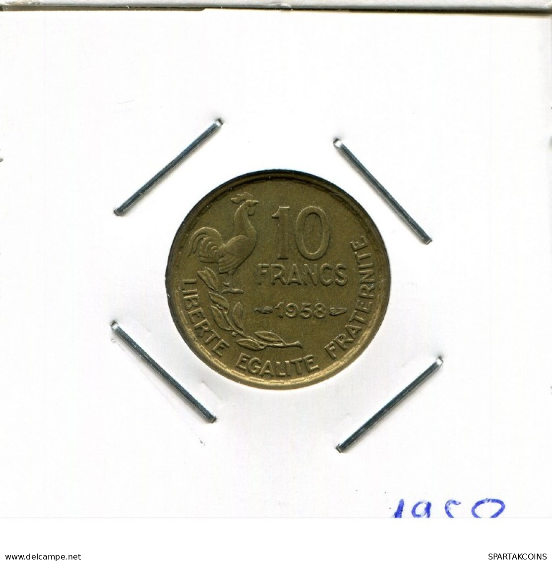 10 FRANCS 1958 FRANKREICH FRANCE Französisch Münze #AK861.D.A - 10 Francs