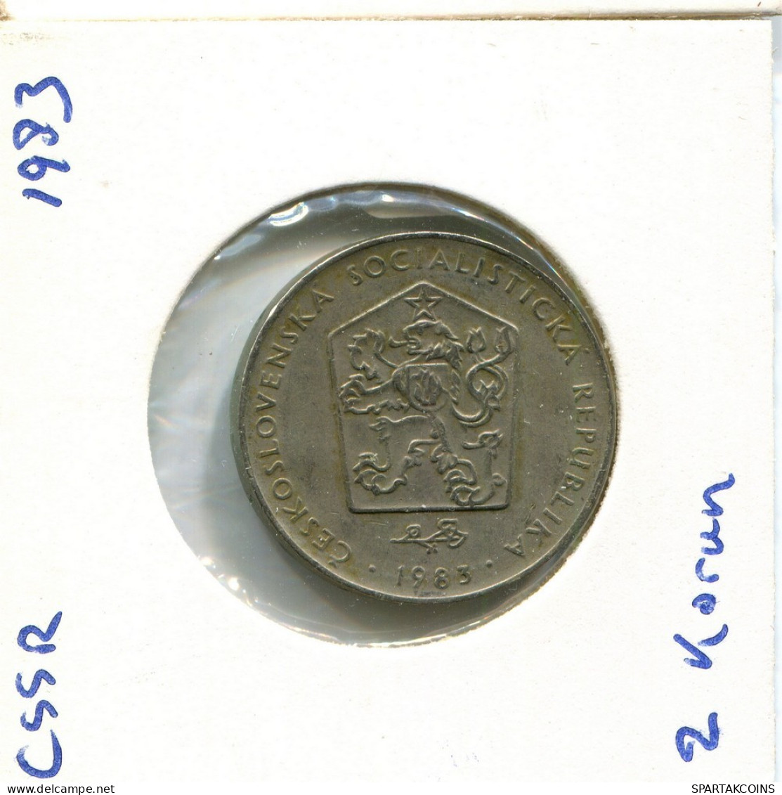 2 KORUN 1983 CHECOSLOVAQUIA CZECHOESLOVAQUIA SLOVAKIA Moneda #AU767.E.A - Tchécoslovaquie