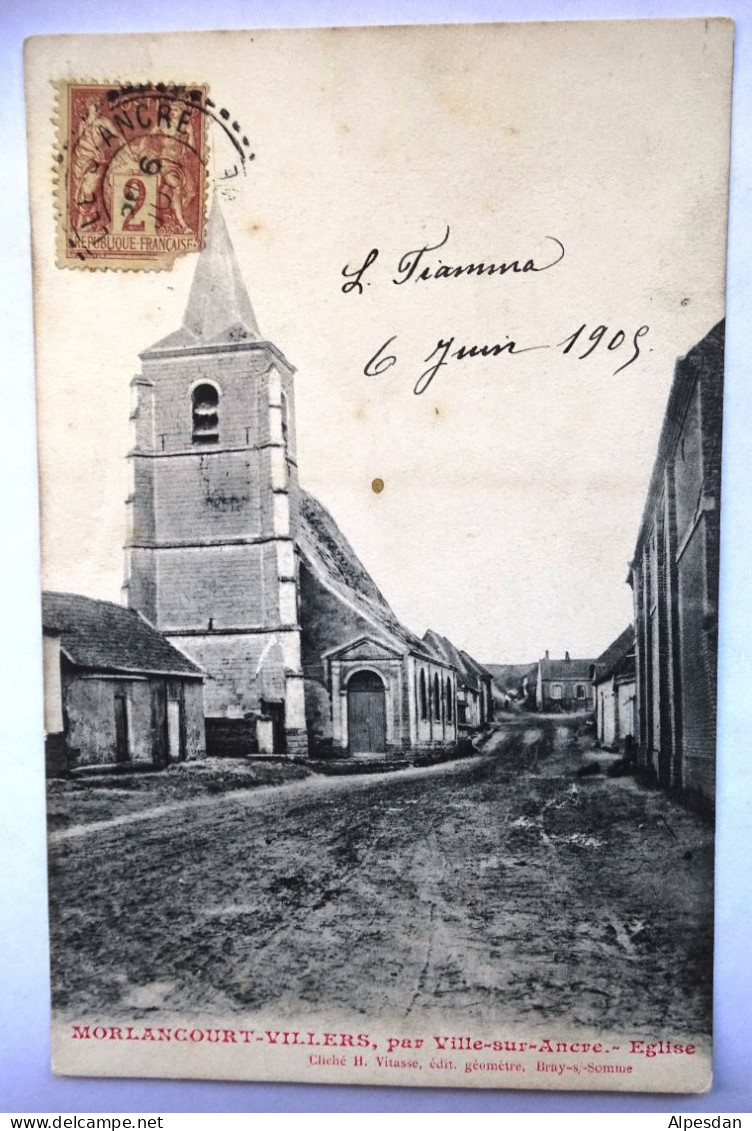 MORLANCOURT-VILLERS, Par Ville-sur-Acre. -Eglise - Other & Unclassified