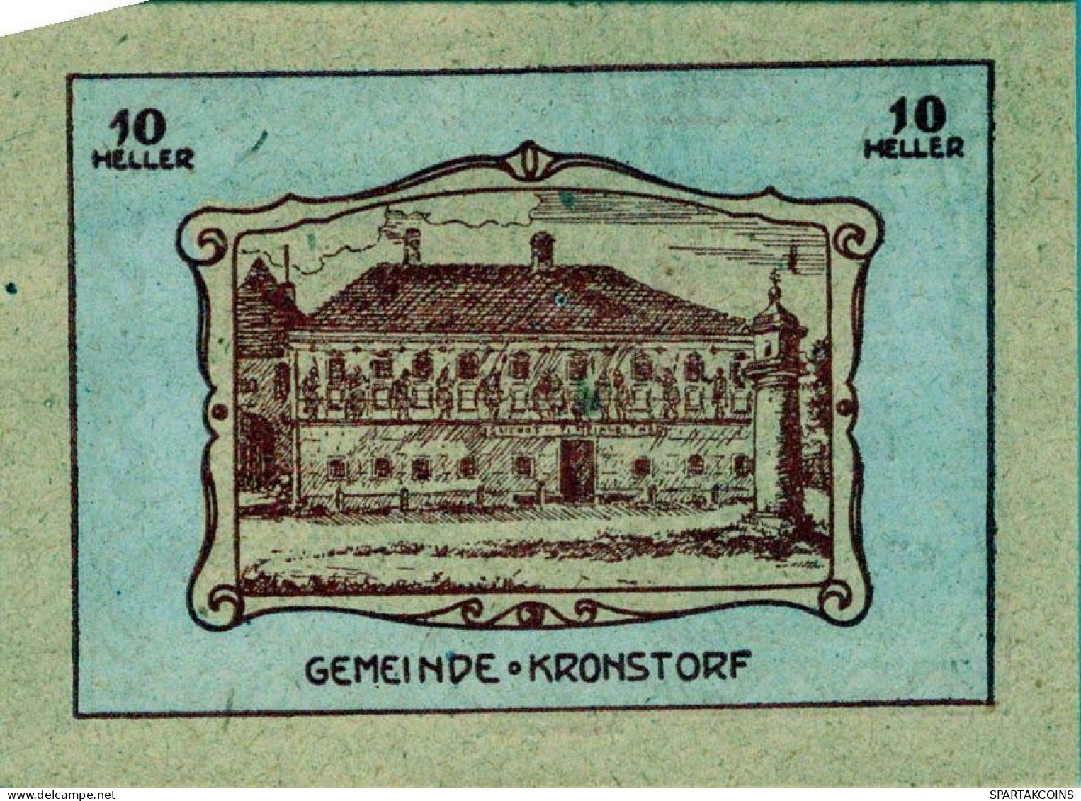 10 HELLER 1920 Stadt KRONSTORF Oberösterreich Österreich Notgeld Papiergeld Banknote #PG926 - [11] Lokale Uitgaven