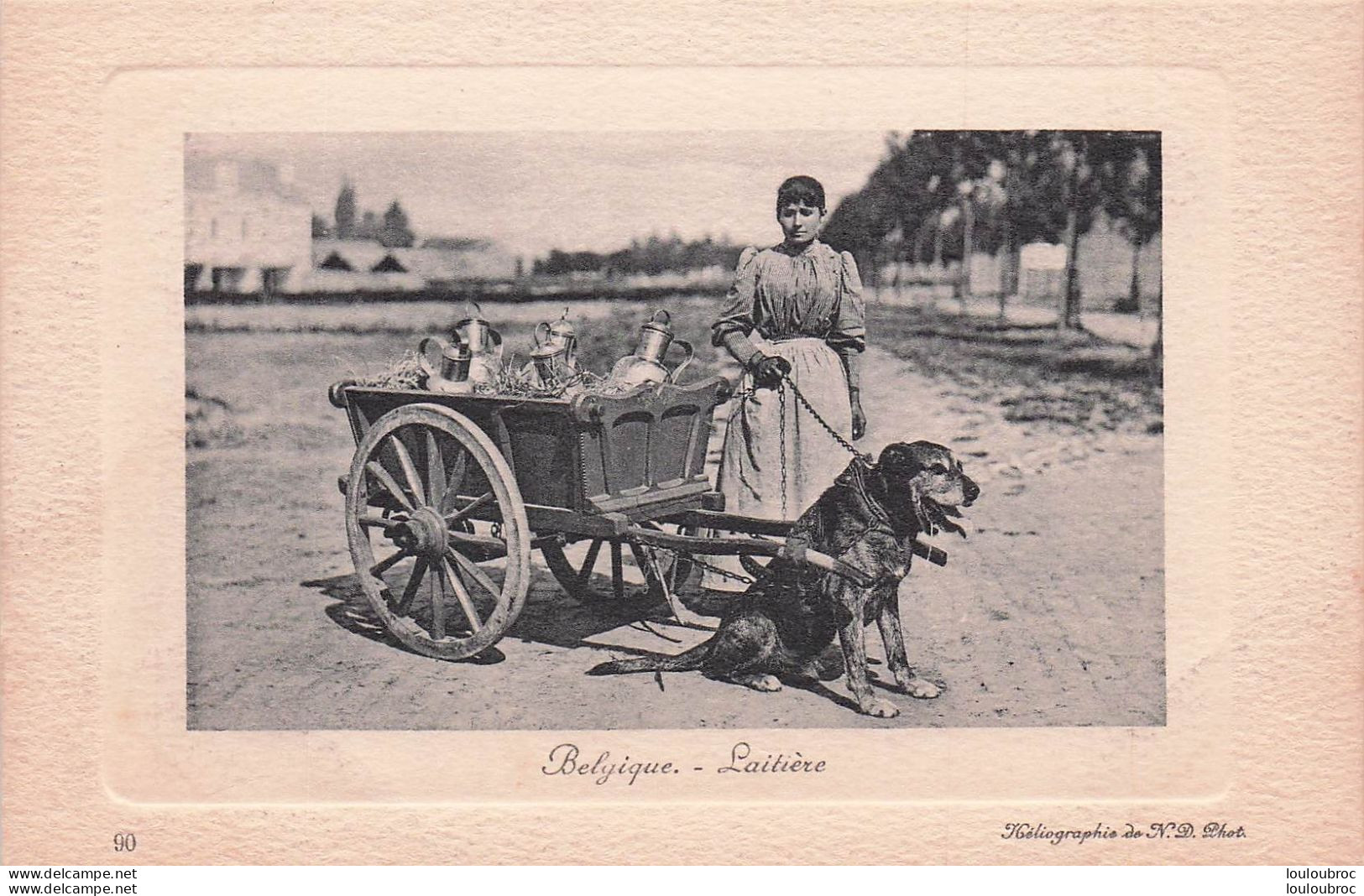 BELGIQUE LAITIERE ATTELAGE DE CHIEN HELIOGRAPHIE N.D. - Autres & Non Classés